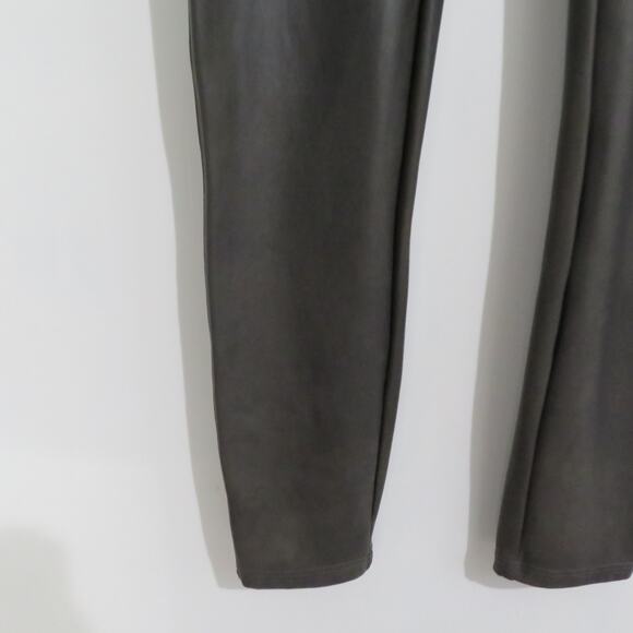 SPANX Womens Sz XL Olive Green Faux Leather Leggings Sculpting High Rise Edgy - Picture 4 of 7
